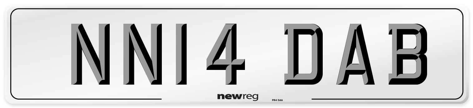NN14 DAB Number Plate from New Reg